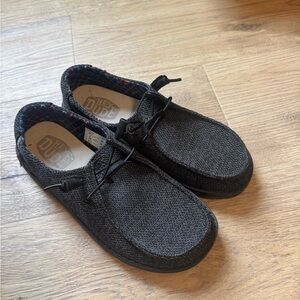 Hey Dude Black Loafers Slip-Ons Comfortable Casual